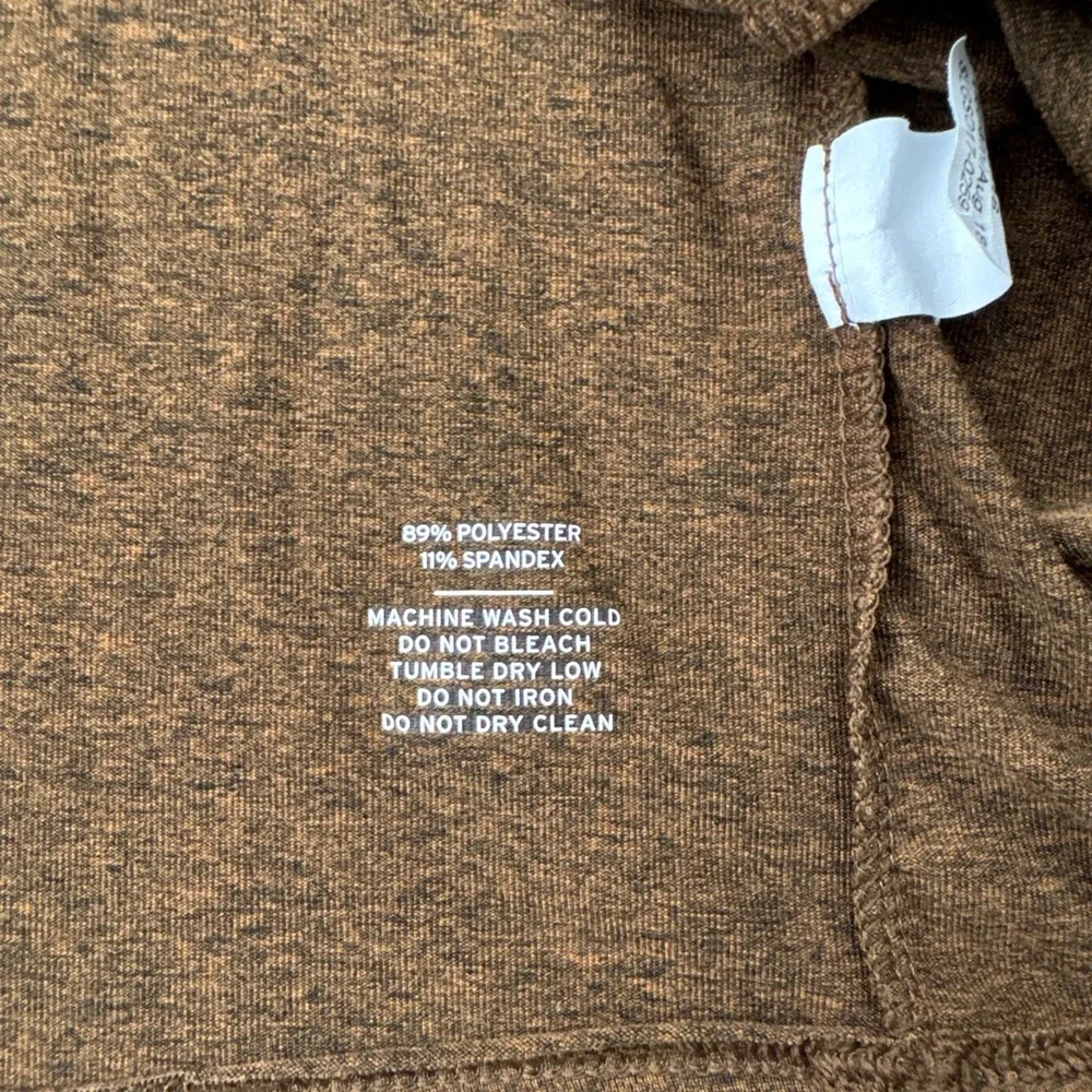 REI‎ Co-op Quarter Zip Pullover Mens XL Brown Heather Long Sleeve Stretch 140973